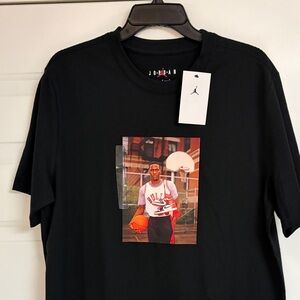 Jordan Black Basketball Graphic Tee,Suze Large,Jordan rookie year,MSRP: $40